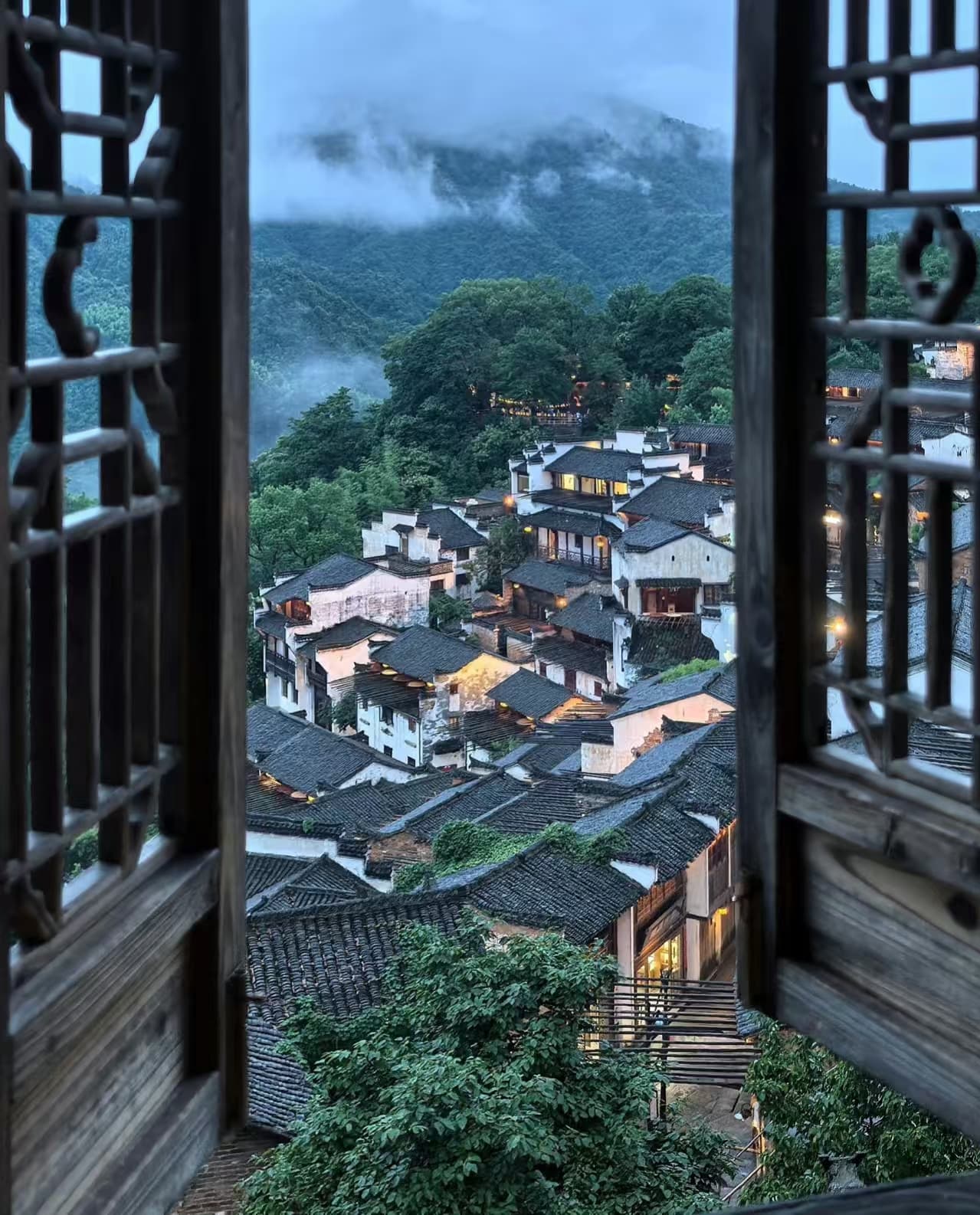 Wuyuan historic village — Huizhou-style rooftops and lanes, on-the-ground destination execution